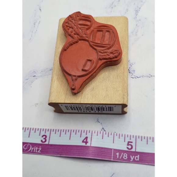 Classic Christmas Ornaments Canadian Maple Collection Wood Mounted Rubber Stamp - Picture 6 of 7
